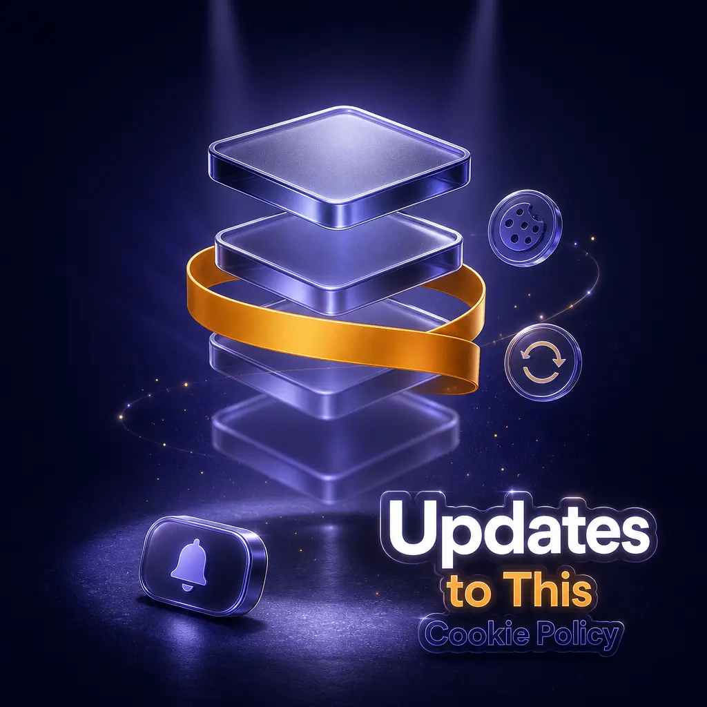 Roobet Cookie Policy update notice with effective date and 2026 change notification banner details