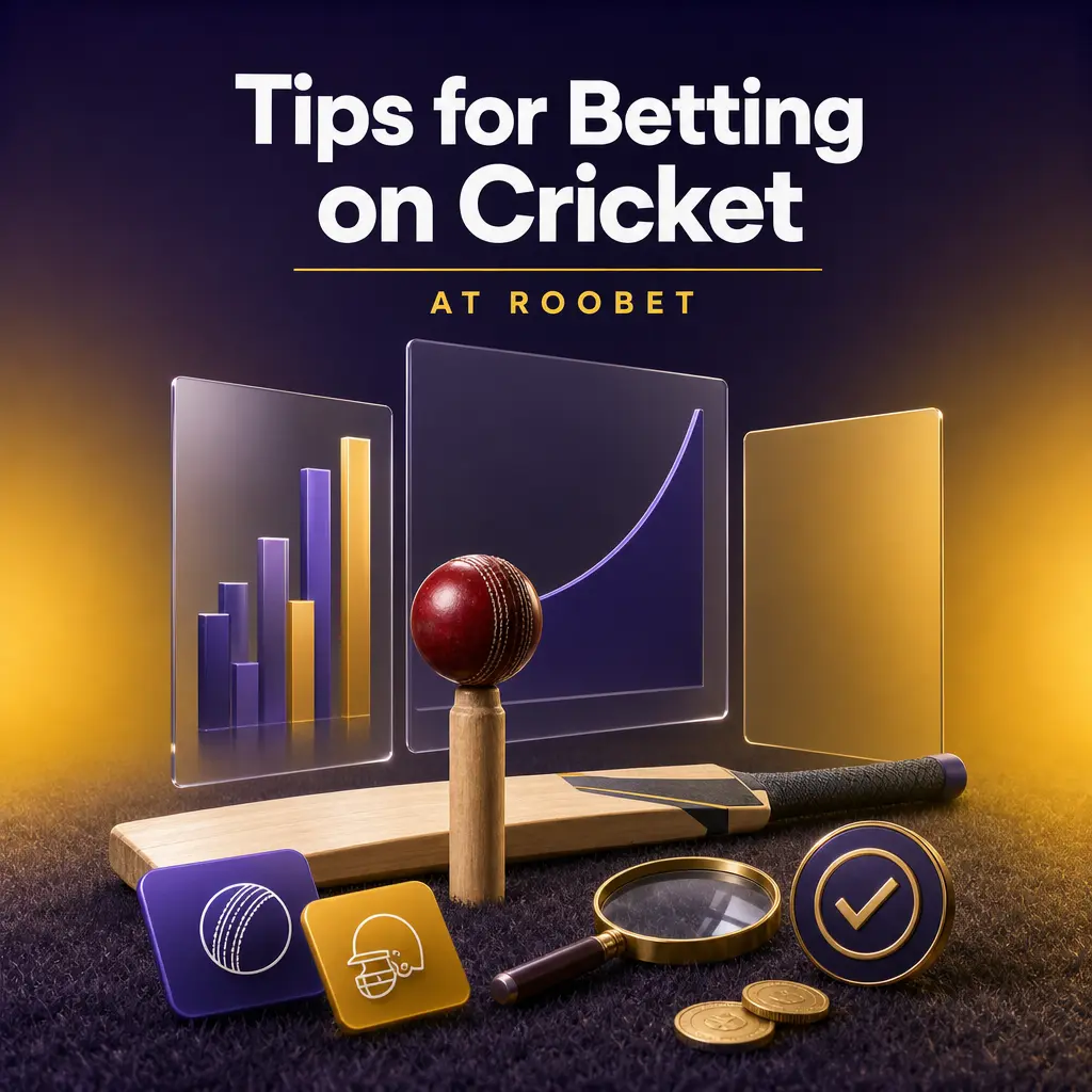 Roobet cricket betting tips: check live stats, toss results, pitch reports, and weather before betting on IPL, BPL, and ICC matches.